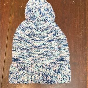 Capelli of New York Blue and Pink Knit Beanie